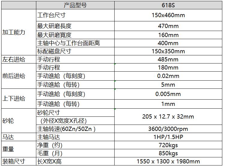 618S精密平面磨床